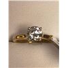 Image 2 : Ladies 14K Gold 1.0 carat Round Brilliant Cut moissanite Solitaire Ring with Appraisal $1750.00