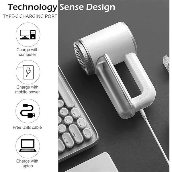 iRUNTEK Rechargeable Fabric Shaver, Electric Commercial Lint Remover with LED Display & Big Trash Bo