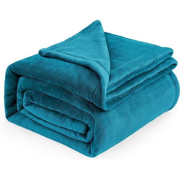 Bedsure Fleece Blanket Queen Size for Bed - Teal Queen Blanket Winter Fuzzy Cozy Soft Plush Warm Bla