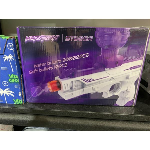 MARVTOWN Gel Splatter Ball Blaster, Splat Ball Blaster Automatic with 30000 Water Beads, Electric Sp