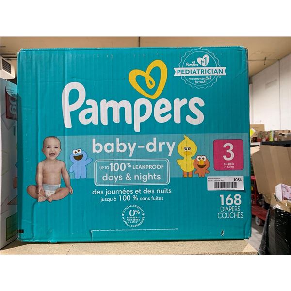 Pampers Baby Dry Size 3 16-28lbs 168 diapers