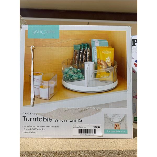 YouCopia Crazy Susan Turnable with Bins