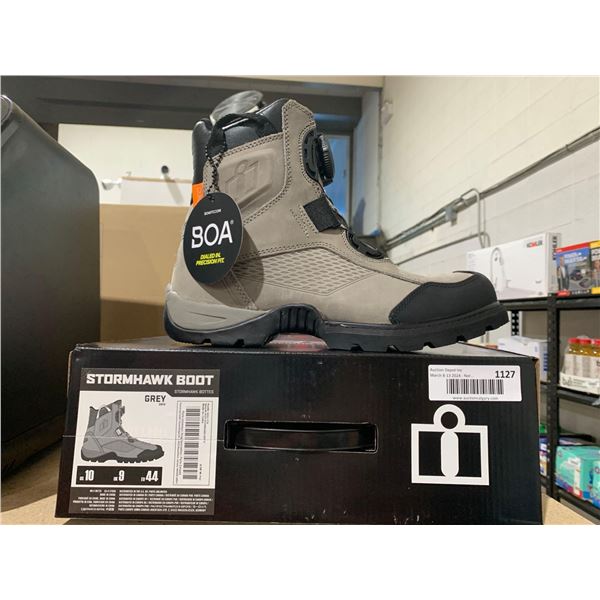ICon Stornhawk Waterproof Motorcycle Boots Size 10 Mens