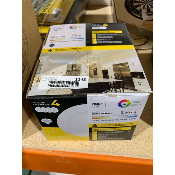 Vision 4 Pack LED Ultra-Slim Recessed Light