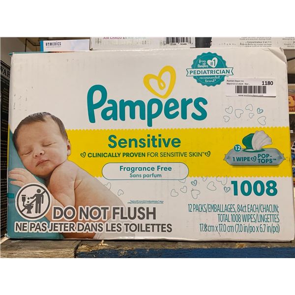 Pampers Sensitive Fragrance Free 1008 Wipes