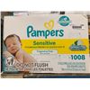 Image 1 : Pampers Sensitive Fragrance Free 1008 Wipes