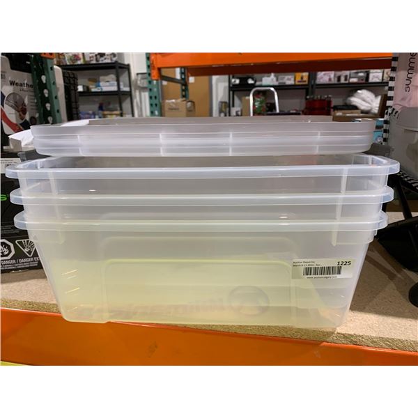 Lot of 3 Totes with 2 lids