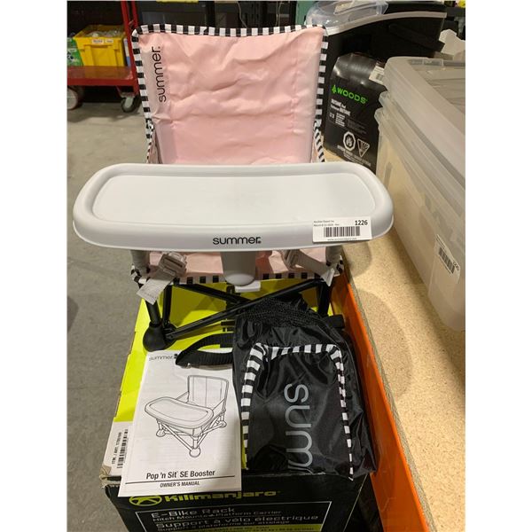 Summer Infant Pop 'n Sit SE Booster Chair (Sweetlife Edition), Bubble Gum