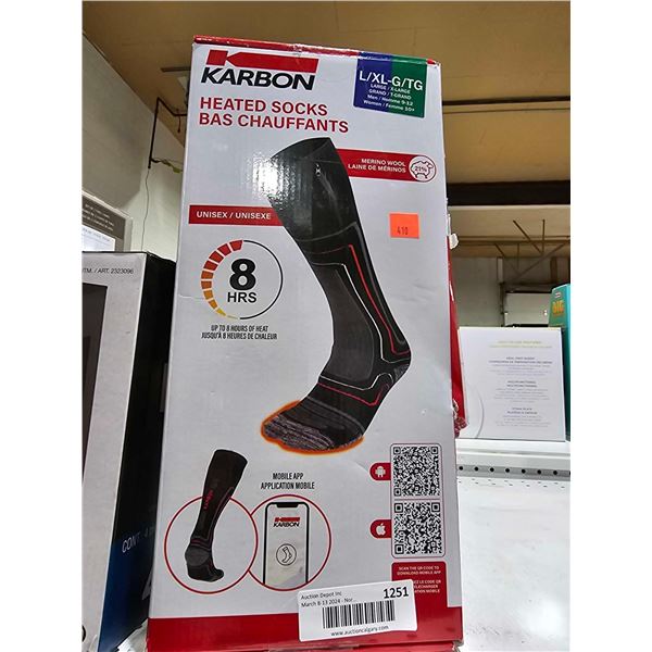 Karbon Rechargable Heated Socks L/XL