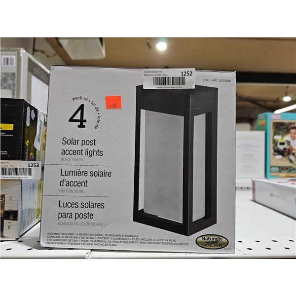 Pack of 4 Solar Post Lights
