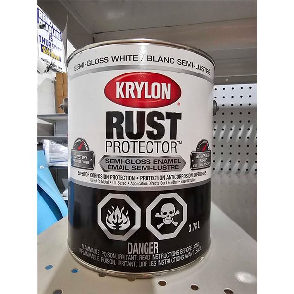 Krylon Rust Protector Semi-Gloss White 3.78L