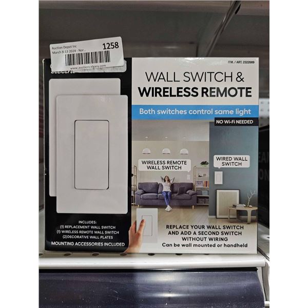 Set of 2 Wireless Wall Switches with Decorative Covers