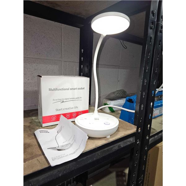 Multi Functional Smart Socket Table Lamp with USB & Outlet Ports