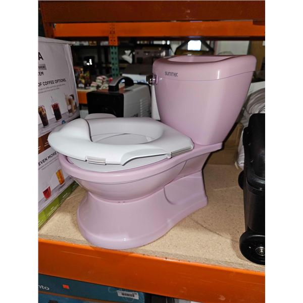 Summer Infant My Size Potty with Transition Ring & Storage, Pink with real Flush Sound