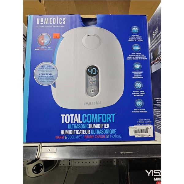 Homedics 7.6L Total Comfort Ultrasonic Humidifier