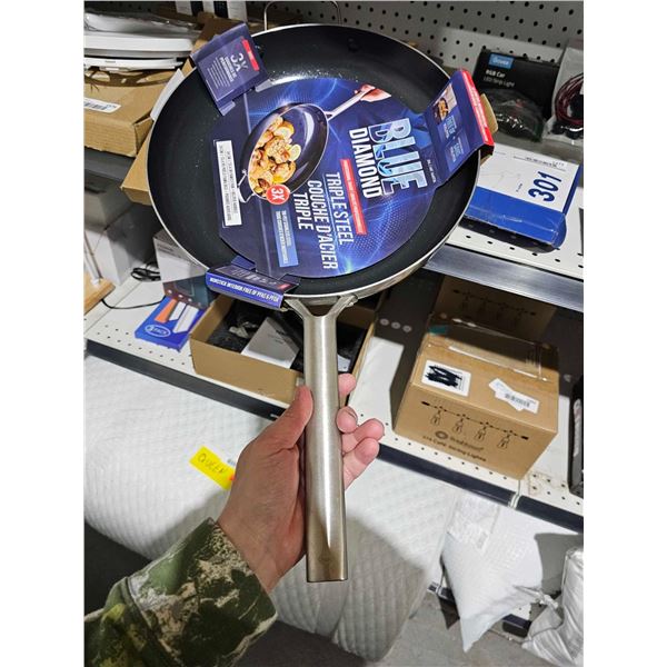 Blue Diamond 13.4 inch Non Stick Frying Pan with Helper Handle