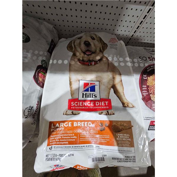 Hills Science Diet Large Breed Puppy Kibble 33Lbs