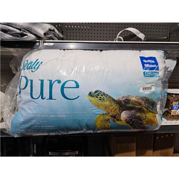 Lot of 2 Pure Standard Queen Sze Luxury Bed Pillows