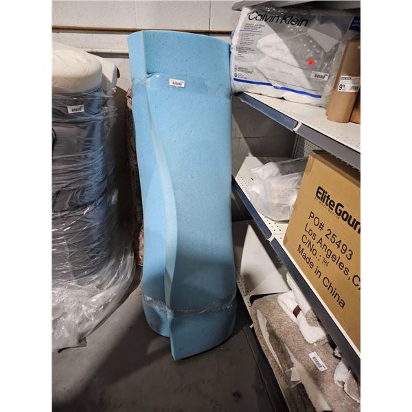 Double Bed Blue Memory Foam Bed Topper