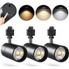 Image 1 : VANoopee 3-Color 20W LED Track Lighting Heads H Type Dimmable Bright Track Light Fixtures for Accent