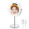 Image 1 : Young&Taylor Rechargeable 8''Lighted Makeup Mirror,1x/10x Magnifying Mirror With Light For Desk,Chro