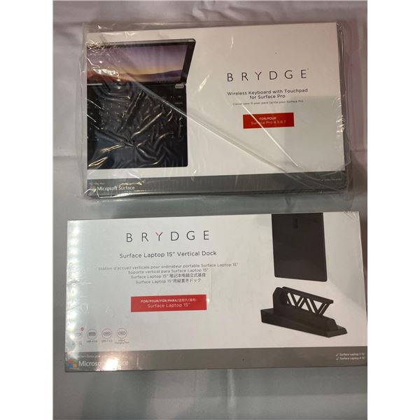 Brydge Wireless Keyboard and Surface laptop 15" vertical dock