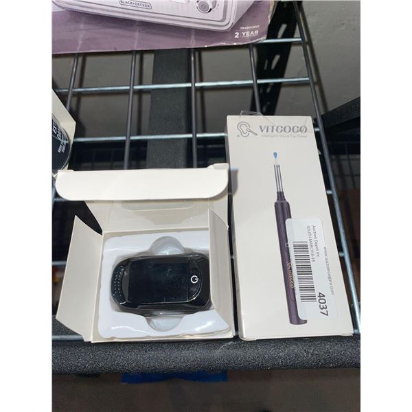 Assorted Lot of Vitcoco Intelligent Visual Ear Picker and Pulse Oximeter for Heart Rate and Oxygen L