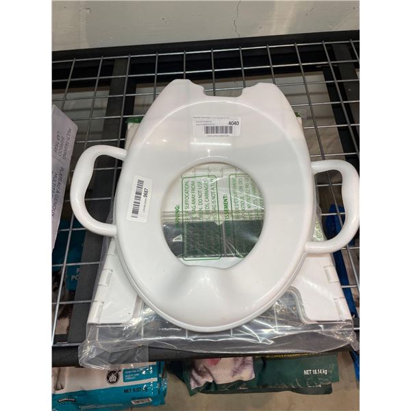 Lot of 2 Kids Essentials Toilet Seat and Fold Away Step Stool