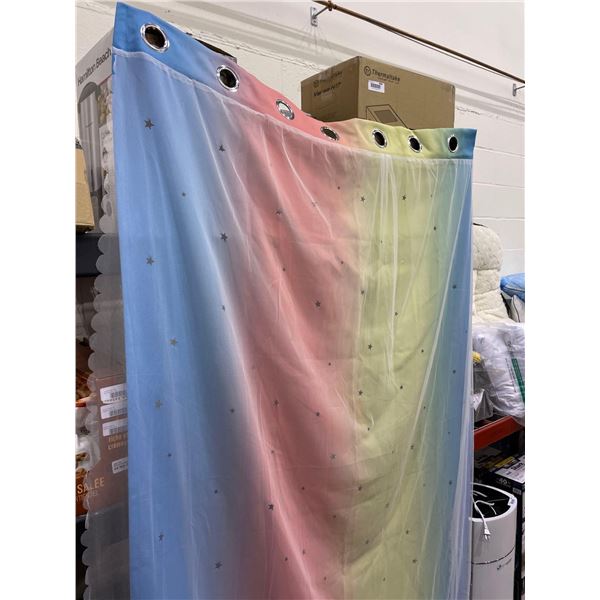 Lot of 2 Colorful Curtain Panels