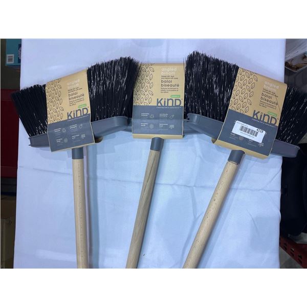 Lot of 3 Kind Angle Brooms