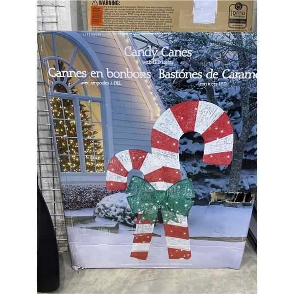 Candy Canes Christmas Decorations with LED Lights