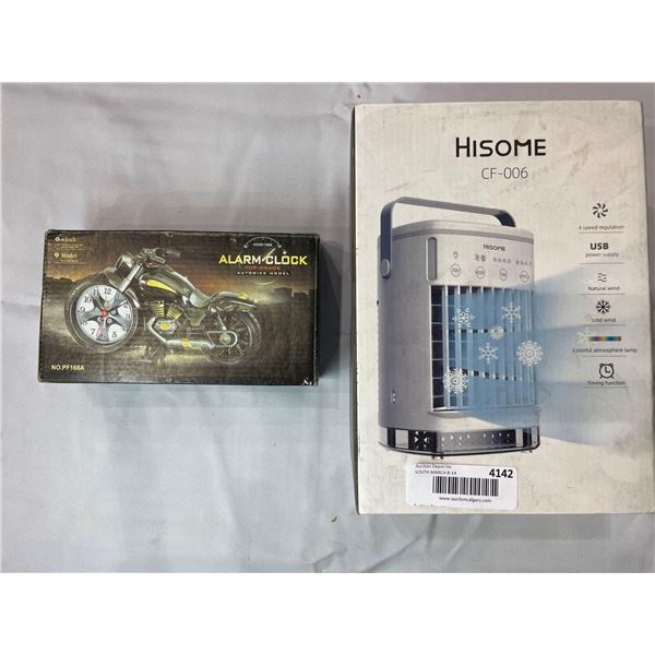 Motor Bike Alarm Clock and Hisome CF-006 Air Cooling Fan