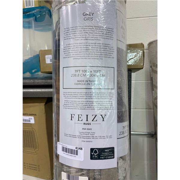 Feizy Jewel Area Rug Grey 7ft 10in x 10ft