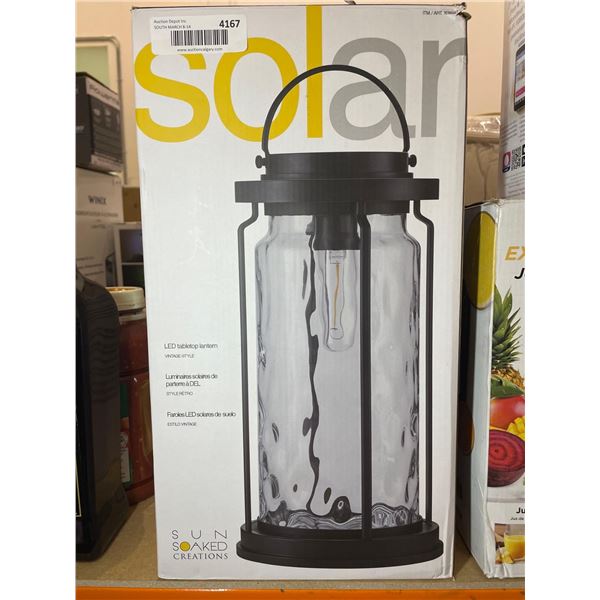 Solan LED Tabletop Lantern Vintage Style