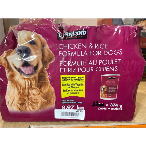Kirkland Chicken & Rice Formula For Dogs 22 x 374g