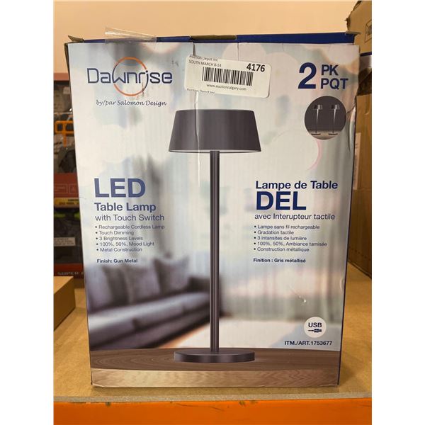 Dawnrise LED Table Lamp with Touch Switch 2 pack