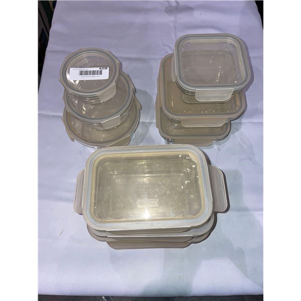 Snap Lock Glass Storage Containers 18 Piece