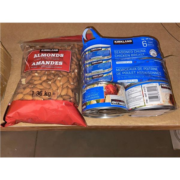 Kirkland Almonds 1.36kg and Kirkland Seasoned Chicken Chunks 6 x 354g