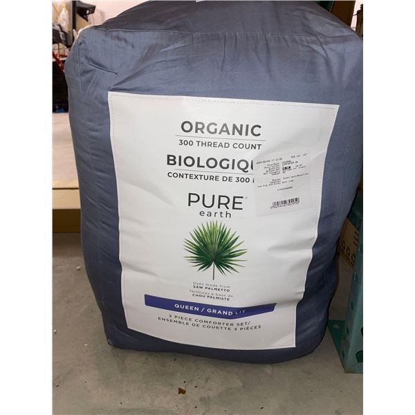 Organic 300 Thread count Queen 3 Piece Comforter Set