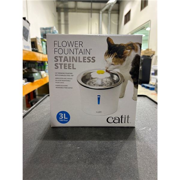 Catit stainless steel flower fountain cat drinking fountain
