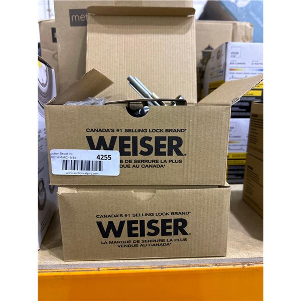 Weiser satin chrome privacy door handles lot of 2