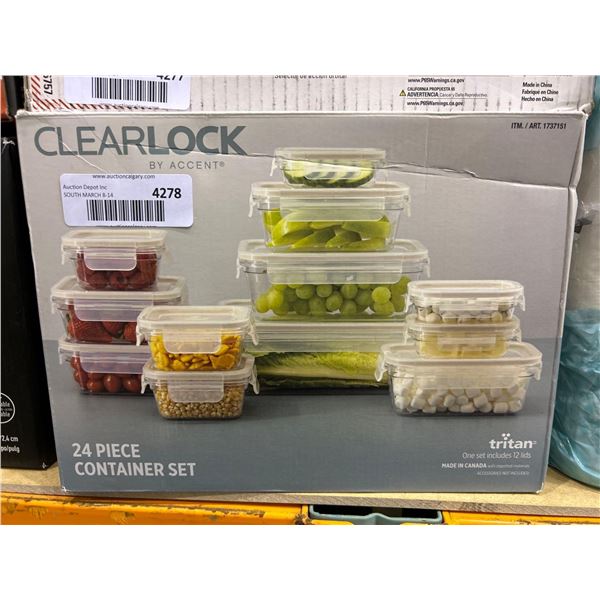 Clear Lock 24 Piece Container Set