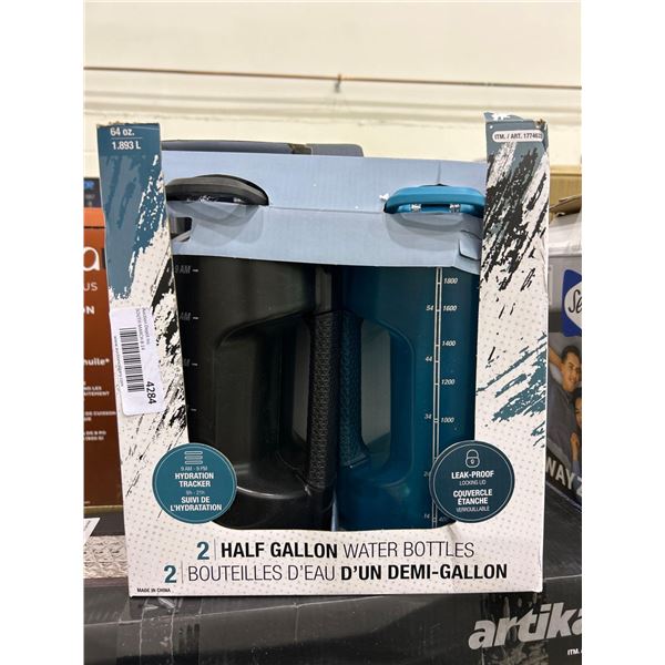 2 Half Gallon Water Bottles