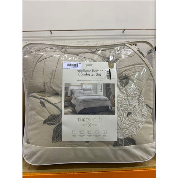 Applique Border Comforter Set Queen Size