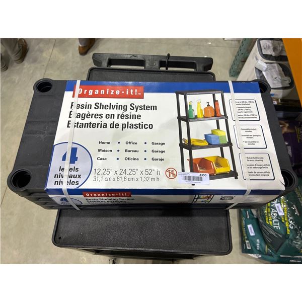 Organize- It Resin Shelving System 12.25" x 24.25" x 52" height