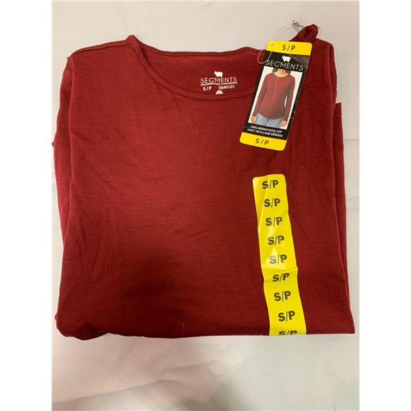 Segments Merino Wool Ladies Long Sleeve Top Size S