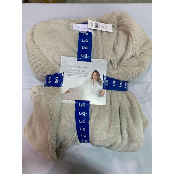Carole Hockman Plush Wrap Robe Size L