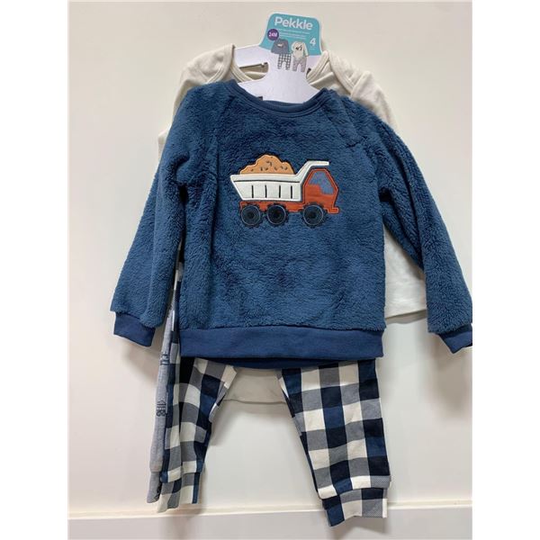 Kids Pekkle Plush Top with Bodysuit & Pants Size 24M