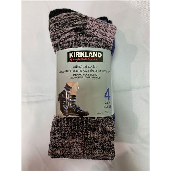 Kirkland Ladies Trail Socks 4 Pairs Size 4-10