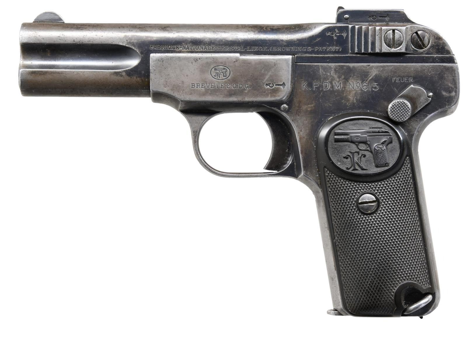 Fn 1900 Rusty IMPERIAL GERMAN POLICE MARKED FN 1900 SEMI AUTO - Poulin Auctions